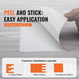 VEVOR Self Adhesive Vinyl Floor Tiles 36 x 6 inch, 20 Tiles 0.62mm Thick Peel & Stick, Light Gray V952-ZZYXJDDQHMW28JM6TV0