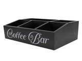 Coffee Station Organizer 5 Compartments Wooden Coffee Pods Holder Storage Basket for Countertop V1294-YM0901-3117240213511