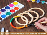 45 Pcs 4 Inch Wooden Rings for Crafts,Natural Unfinished Solid Wooden Rings for Macrame,Diy V1369-AZ3-W-17873