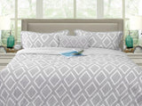 Ramesses Alena Silver 4 Pcs Ultrasonic Comforter Set Queen V442-KIT-COMFORTER-ALENA4PCS-SILVER-QS
