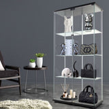 164cm Glass Display Cabinet 2 Doors DBOX1002-4-D-BK