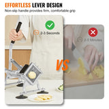 VEVOR Commercial Slicer, 1/4 inch Fruit Slicer, Stainless Steel and Aluminum Alloy V952-FQQPJWS14INCM6M4PV0