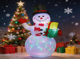 1.5M Inflatable Waving Snowman Christmas Decoration - Color Changing Ambient Light with Blower, V888-ELOSUNG55861