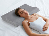 Dreamz Memory Foam Pillow Pillowcase Supprt Grey Rebound PILO1009-GY