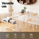 Artiss Dining Table and Chairs Set of 4 Bench Kitchen Furniture Natural and White DSET-D-BH10-OA