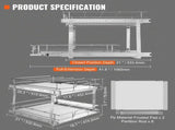 2 Tier 20"Wx21"Dx15"H Pull Cabinet Organizer, Heavy Duty Slide Pantry Shelves, Steel Roll V952-HGS220W21D15HSW3PV0