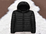Women's Packable Down Jacket Lightweight Puffer Jacket Hooded Winter Coat V1192-AZ-W-33051