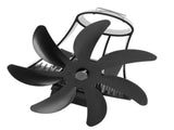 Wood Fan Pipe Fireplace Fan 7 Blades Fan On Chimney Silent Motors Heat Powered Wood V1294-YM0706-3114230124311
