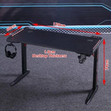 140cm RGB Gaming Desk Desktop PC Computer Desks Desktop Racing Table Office Laptop Home AU V255-D2105-140-RGB