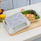 Aluminum - Square Oven Dishes - Air Fryer - Aluminum Bowls - Disposable - BBQ V1189-WXF-260203-00469