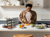 CARLA HOME Spice Rack organiser with 28 Spice Jars, Spice Labels, Funnel and Marker for Kitchen LSB-36079