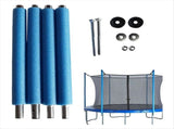 Trampoline pole replacement, equipped with collision protection device and screw shell straight pipe V1366-AZ2-W-14429