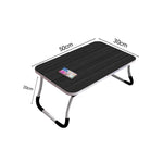 SOGA 2X Black Portable Bed Table Adjustable Foldable Bed Sofa Study Table Laptop Mini Desk Breakfast BEDTABLEA01X2