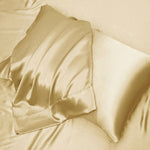 Ramesses Casablanca Satin Fitted Sheet Combo Set Champagne Queen V442-KIT-FITTEDSS-CASABLANCASATIN-CHAMPAGNE-QS