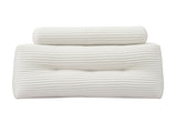 Giselle wedge pillow headboard with non-flattening shredded foam core, perfect for dorm reading or HBP-HRNECK-COR-WH-KS
