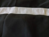 2 Long drop Sheer Voile Curtains 590cm wide 270cm Drop Hooks Pinch Pleat Black V702-CNA5-4-1 BLK