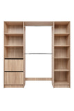 BASEL 2M WALK IN WARDROBE KIT - SLIM SHAKER - NATURAL OAK V164-ECW5STB