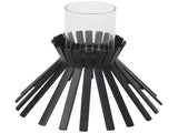 Eclipse Slatted Pillar Candleholder 23x21cm V637-78724CDL