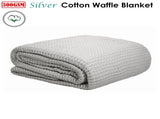Cotton Waffle Blanket Silver Single V442-ATX-BLANKET-WAFFLE-SILVER-SB