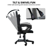 Sarantino Antre Kids Study Gaming Chair Black Computer Seat Adjustable Height Ergonomic Back Su CH-MLM-691-BK