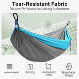 Camping Hammock with Tree Straps and Carry Bag, Portable Nylon Travel Hammock for Hiking, Beach, V1189-LC-AMZ-00276