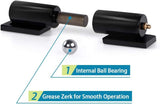Heavy Duty Weld-on Barrel Hinges - 5 Inch, 450 Lbs Load Capacity, 2 Packs for Swing Gate, Trailer V1258-DP02-F-453