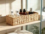 Wood Woven Bathroom Organizers and Storage, Wood Rim Shower Storage Storage Basket, Room Decor V1192-AZ-W-35138