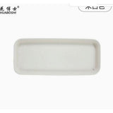 Indoor Plant Water Tray - 1-Piece Rectangular Plastic Drip Tray and Decorative Saucer for Flower V1192-AZ-W-22405