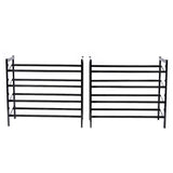 Set of 2 Black Matte Stackable Shoe Rack, 8-Tier Vertical Tower, Grey LSB-68983