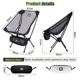 2pcs Outdoor Folding Moon Chairs Black V728-OBA1005007805543487