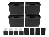 4 PCS 4in L Shaped Anti Vibration Pads Rectangular Non Slip Foot Pad Bed Risers for Washing Machine V1294-YM0716-3117220169211