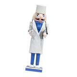 Doctor Nutcracker Decorative 14.2in Wood Nutcracker Figurine for Party Holiday Decoration V1294-YM0901-3115240111311