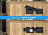 Flip Gate Latch Lock, Adjustable Flip Gate Latch Lock with 3 Padlock Hole, Heavy Duty Aluminum Alloy V1192-AZ-W-28820