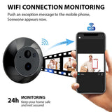 WiFi Video Doorbell for Apartment Peephole Camera 4.3-inch Color Display Screen Smart TY APP 1080P V1294-YM0901-HS7013