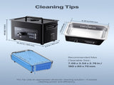 3L Ultrasonic Cleaner, Professional Ultrasonic Cleaner Machine with Knob Control, Stainless Steel V952-SPLXNAJKZCSB004JK001V3