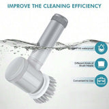 Clearance Electric Scrubber Electric Cleaning Cordless Power Scrubber With 5 Replaceable V1369-AZ3-W-08168
