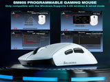 SOLAKAKA SM805 Tri-Mode Lightweight Wireless Gaming Mouse, 24000 DPI with Two Side Buttonswhite V1300-SM805-WHITE
