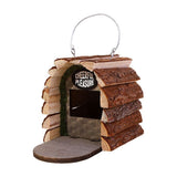 5.9 Inch Handmade Wooden Outdoor Birdhouse for Red Sparrow, Hanging Garden Birdhouse for Viewing, V1366-AZ2-W-26945