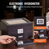 50 Cigar Humidor Glasstop Cedar Cigar Box Humidifier & Hygrometer & Drawer V952-XQBSJMTKJ3055E7JTV9