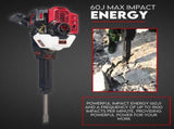 2 Stroke Petrol Demolition Jackhammer Concrete Tile Breaker 52cc Jack Hammer V379-JAKHAMER05
