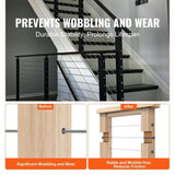 VEVOR 40 Pack Invisible Cable Railing kit, T316 Stainless Steel 3.2mm Invisible Receiver and Swage V952-YXZJQHS40J18D30J4V0