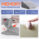 Wedge Pillow - Memory Foam Adjustable Bed Pillow V915-MB0093