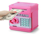 Smart ATM Piggy Bank with Password Lock & Coin Slot Educational Money Box for Kids, Saves Coins & V1107-CS-ETCQG1
