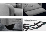 Artiss Recliner Armchair Grey Fabric Bolivia RECLINER-A4-LIN-GY