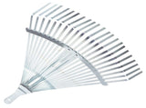 Durable Expandable Rake Head Plated Silver Metal for Garden and Lawn V1370-AZ4-10819