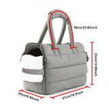 Gray Purple grey pet carrier bag, cat carrier, dog carrier, small pet travel bag, pet V1102-135-WHI-39235