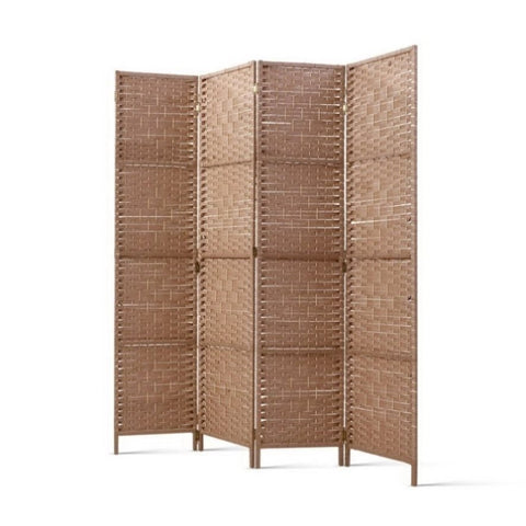 Artiss 4 Panel Room Divider Screen 163x170cm Woven Natural RD-C-8001-4P-NT