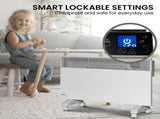 Noirot Spot Plus 2400W Smart WiFi Electric Convection Panel Heater with Digital Timer & Castors 7358-8TPRO