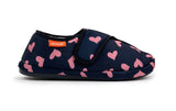 ARCHLINE Orthotic Plus Slippers Closed Scuffs Pain Relief Moccasins - Navy Hearts - EU 41 V563-AS311-41