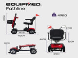 EQUIPMED Mobility Scooter For Elderly Motorized Electric Older Adults 4 Riding V219-AGCMSCEMQA3RD